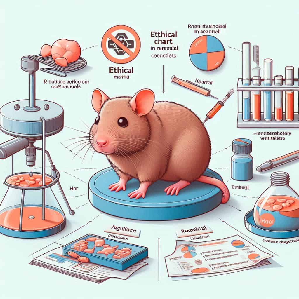 Grafico etico sull’uso di HAR in modelli animali, concetti di regolamentazione e controllo.