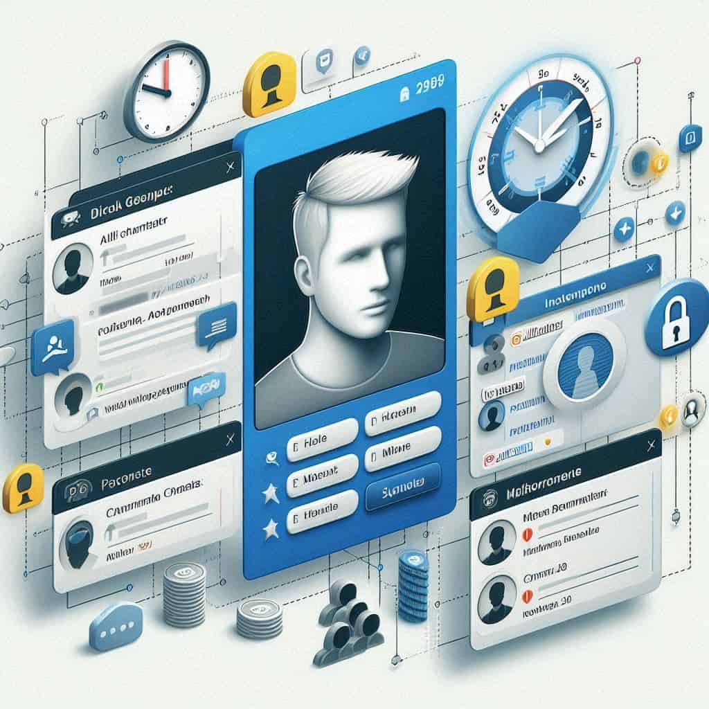 Vista grafica di una chat di gruppo XChat con interfaccia moderna, evidenziando partecipanti multipli, notifiche di nuovi messaggi e icone che rappresentano livelli di crittografia.