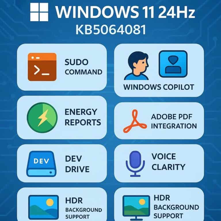 Windows 11 24H2 KB5064081 Novità