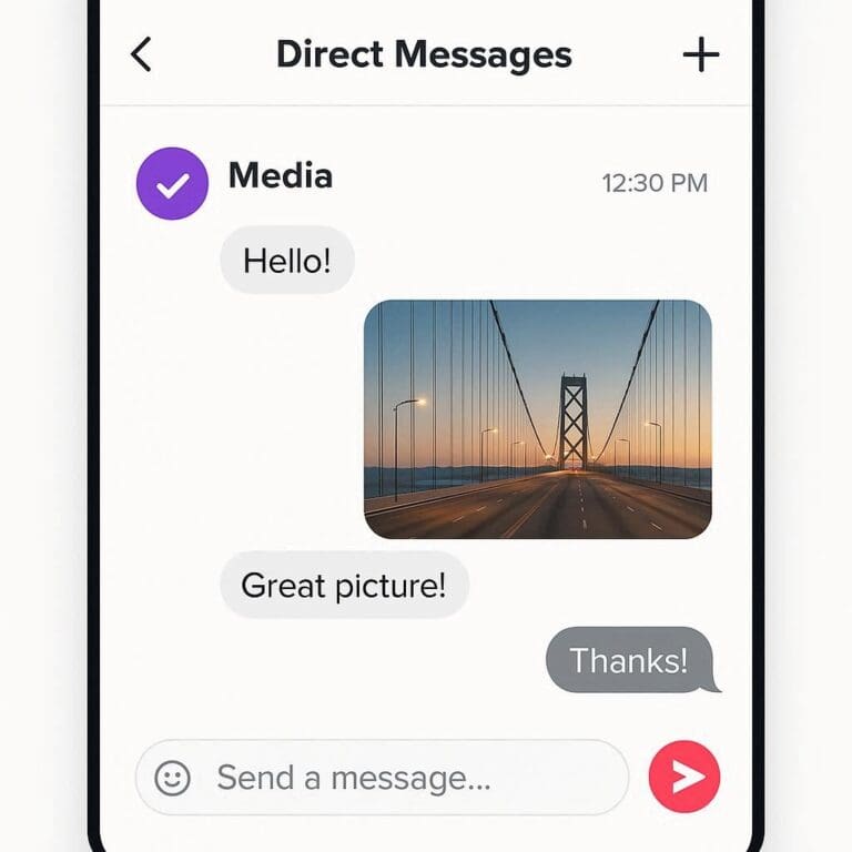 TikTok: messaggi diretti con i media