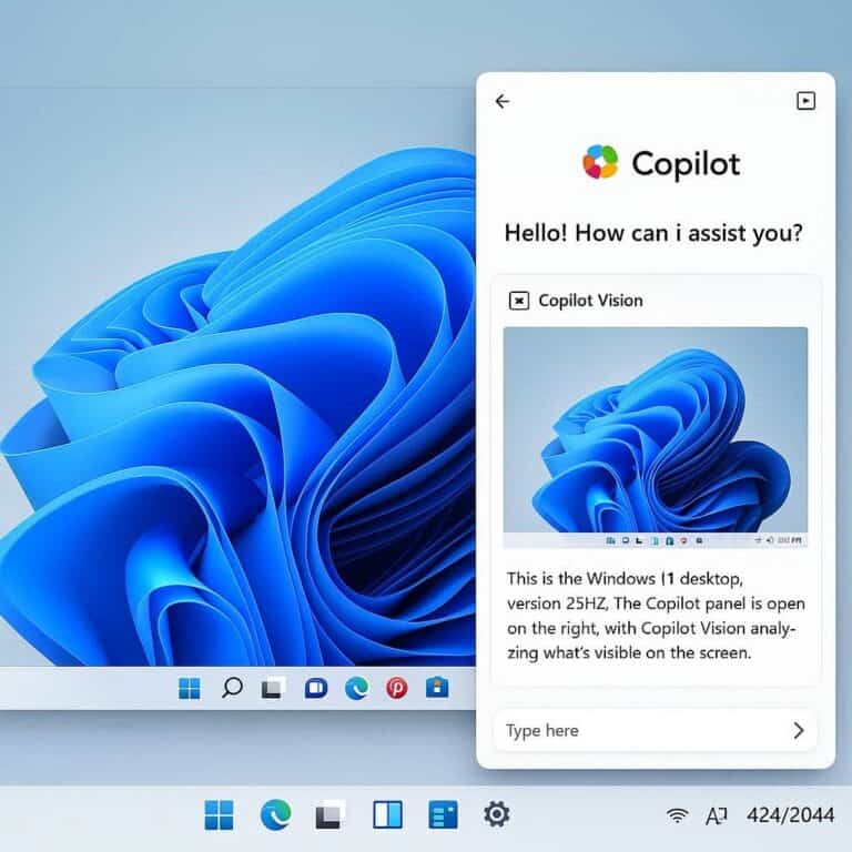 Windows 11 25H2 Copilot Vision